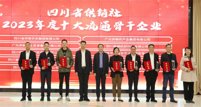 四川省棉麻集團(tuán)有限公司相關(guān)單位和個人榮獲四川省供銷社“2023年度十大流通骨干企業(yè)、最美供銷人”榮譽(yù)獎項(xiàng)